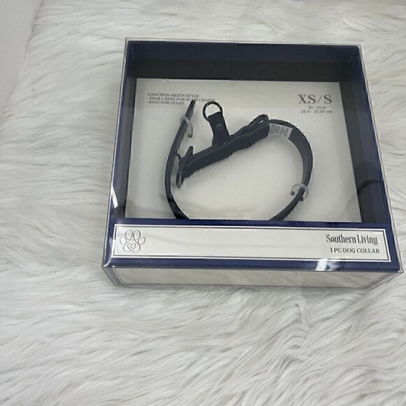 NEW Southern Living Dog Collar Size XS/Small Black - Picture 1 of 9